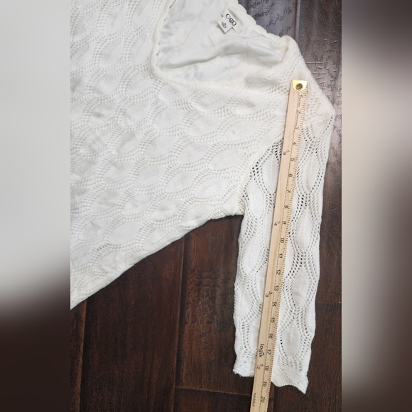 Cato Womens White Lace Sweater Top XL - Picture 3 of 9